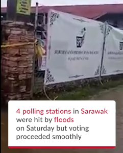 Voting Proceeding Smoothly At Four Flood-Hit Sarawak Polling Centres (19 November 2022)